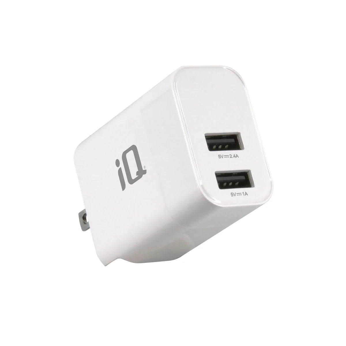 iQ 3.4A Dual Port USB-A Wall Charger - White