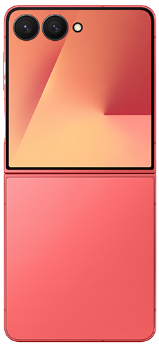 Back view of a red Galaxy Z Flip7