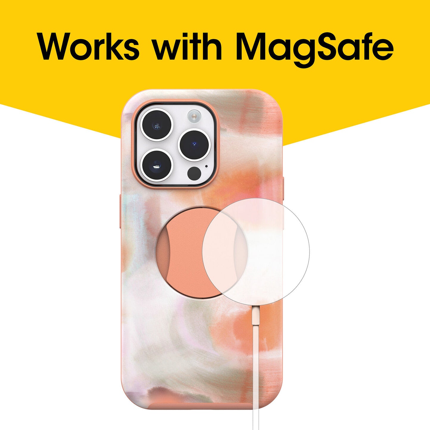 iPhone 14 Pro Otterbox OtterGrip Symmetry Series Case - Orange (Peaches)