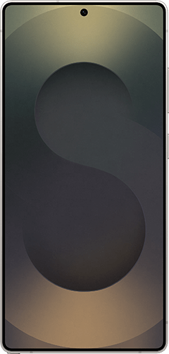 Black Samsung S25 Ultra, as seen from the front.