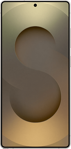 Gray Samsung S25 Ultra, as seen from the front.