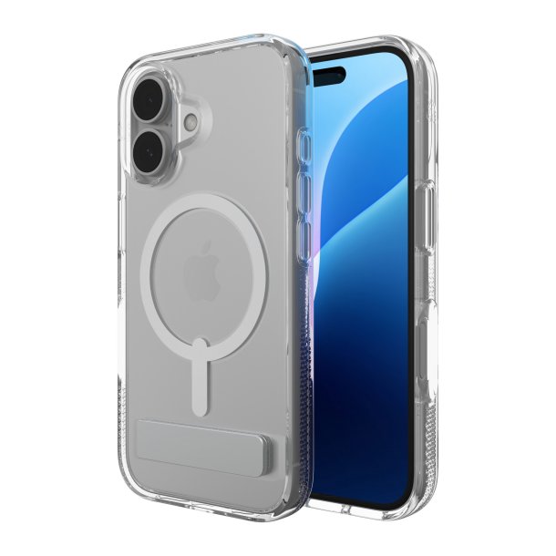 iPhone 16+ Zagg Crystal Palace Snap Kickstand Case - Clear