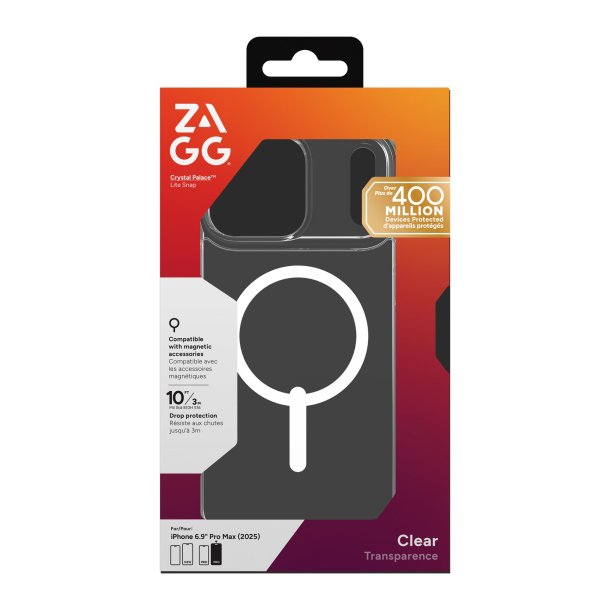 iPhone 17 Pro Max Zagg Crystal Palace Snap Case - Clear