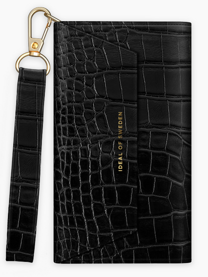 iPhone 13 Pro Ideal of Sweden Clutch Wallet - Black Croco