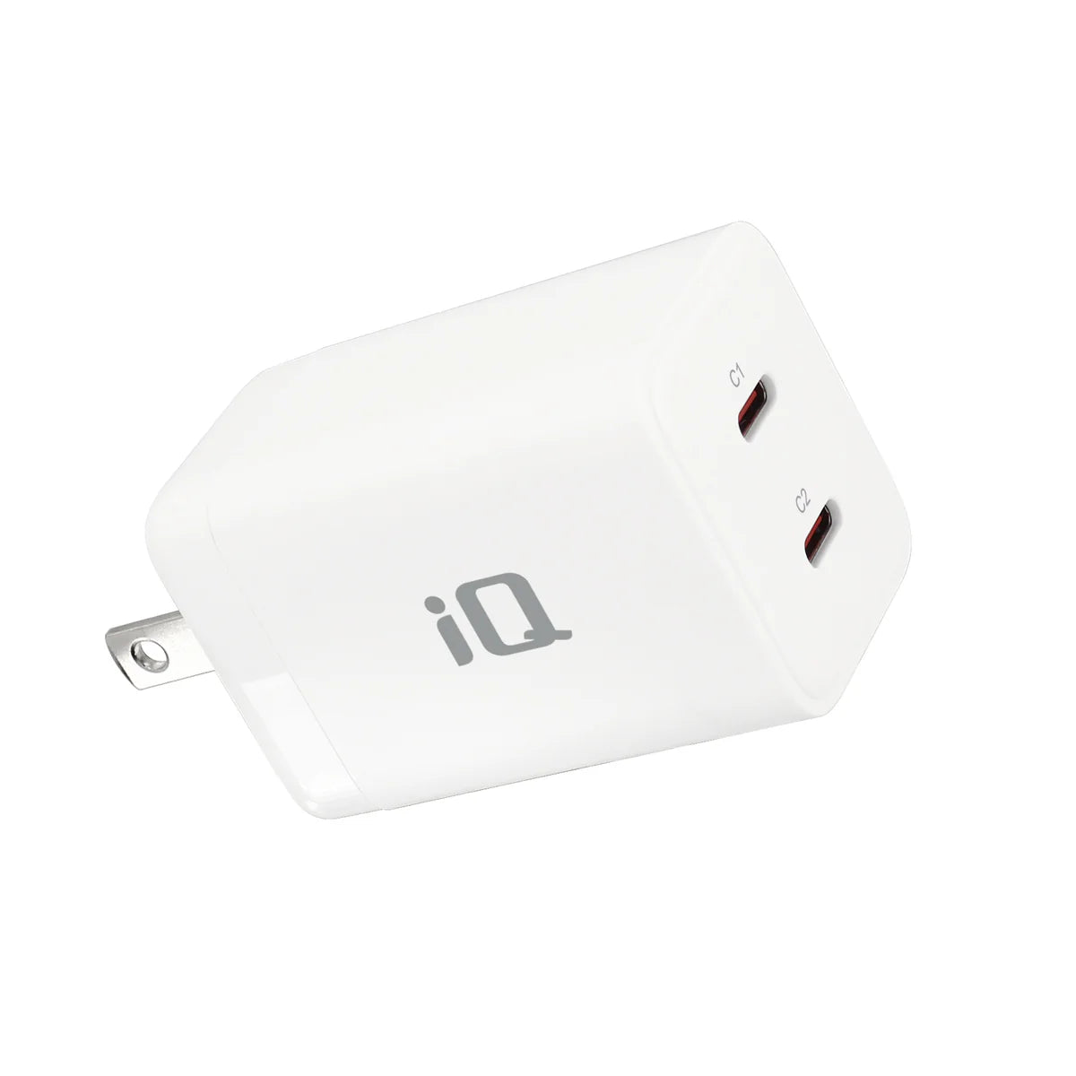 iQ USB PD 45W Wall Charger Dual Type C - White