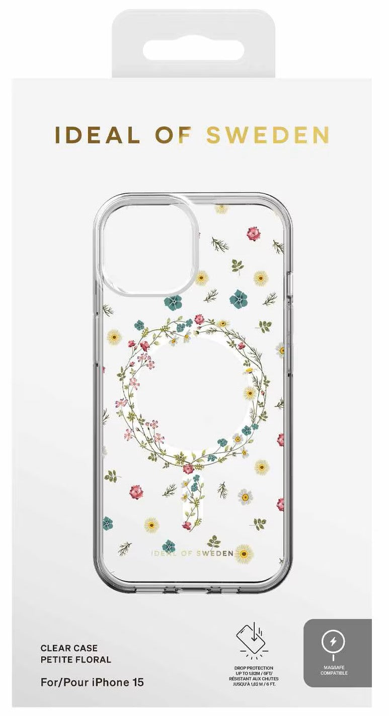 iPhone 15 Ideal Of Sweden Clear Magsafe Case - Floral