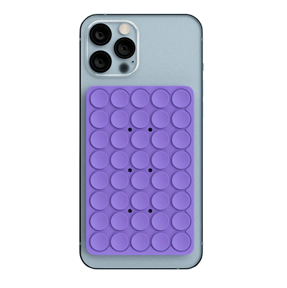 Purple PhoneSquid Suction Cup Phone Mount on an iPhone