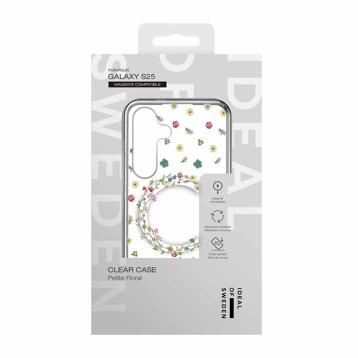 Galaxy S25 Ideal Of Sweden Clear Magsafe Case - Floral
