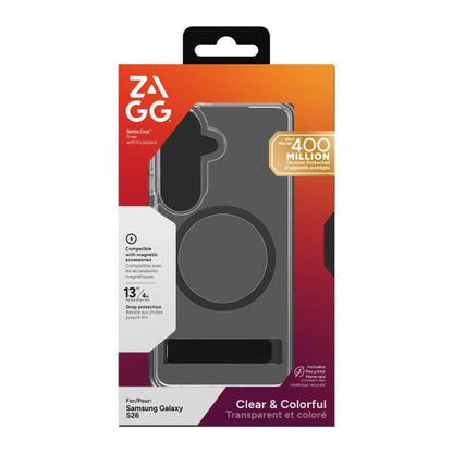 Galaxy S26 Zagg Santa Cruz Snap Kickstand Case - Black