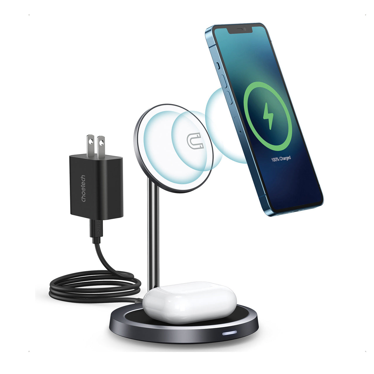 2-in-1 Mag Safe Charger Stand & Pad - Jump.ca